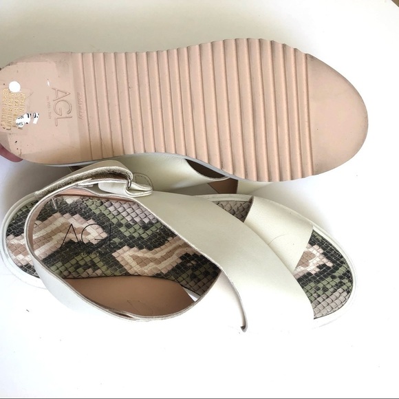 NEW AGL Maya Crisscross Platform Sandal off-white 39 - Picture 4 of 5